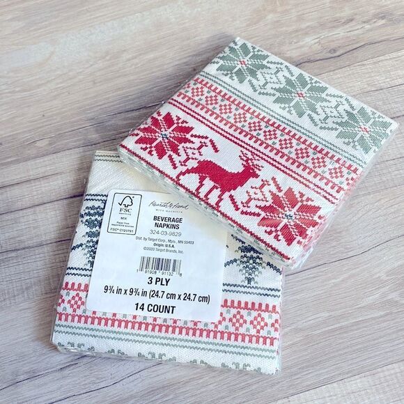 Hearth & Hand Magnolia Beverage Napkins - Picture 2 of 4